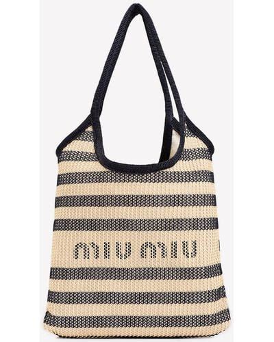 Women's Designer Miu Miu Beach & Straw Bags 